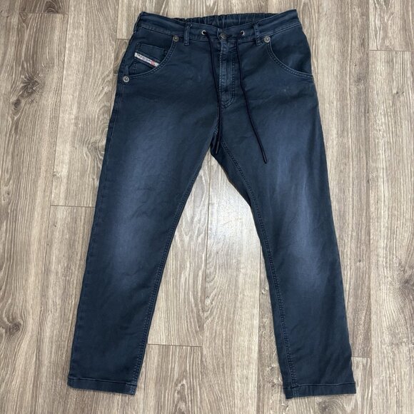 HOT Men's DIESEL KROOLEY LONG-NE 670M STRETCH SWEAT JOGG PANTS Blue Jeans 30x32 - Picture 1 of 16